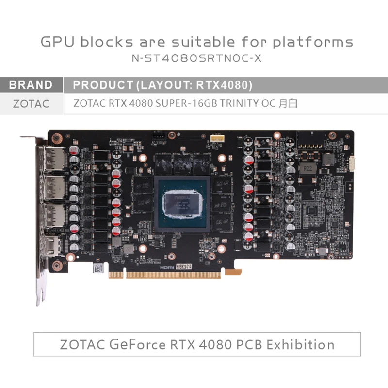 Bykski N-ST4080SRTNOC-X GPU 블록 - Rtx 4080 Water Cooling Block 리뷰 및 가격